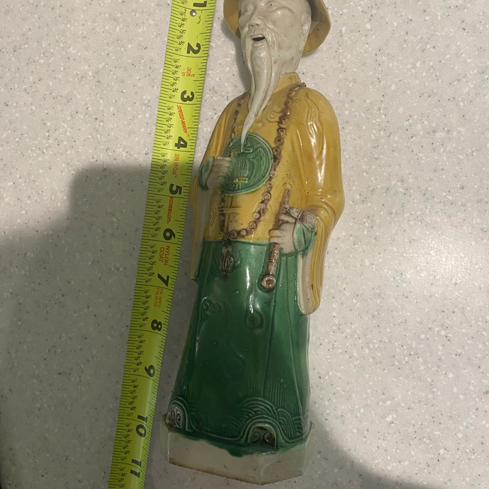 1900s Late Qing/Republic Chinese Mandarin Elderly Man Porcelain Figure - Picture 15 of 15
